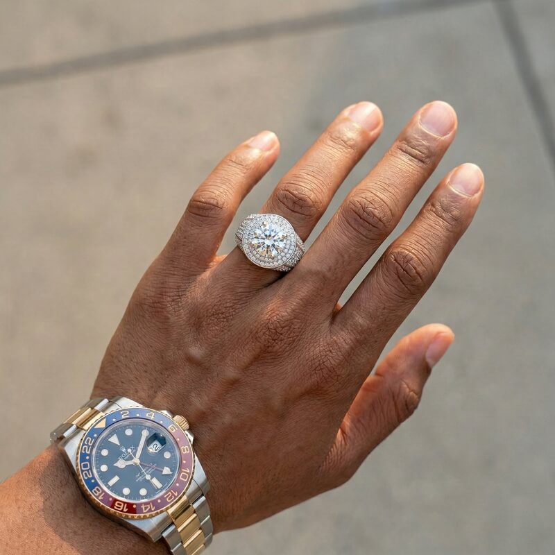 Dome Engagement Ring for Men RIYOVA