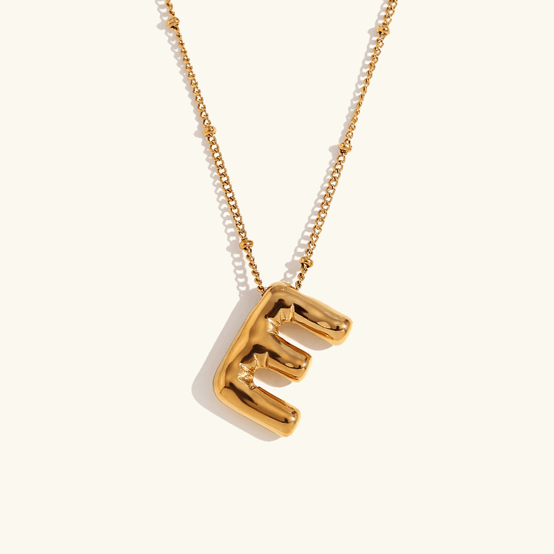 Balloon Initial Pendant Necklace - RIYOVA Jewelry