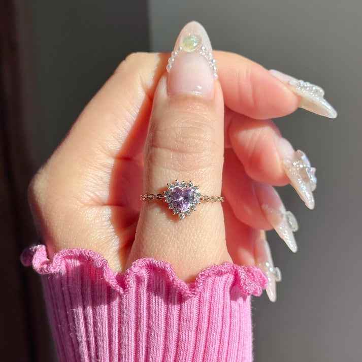 Queen of Hearts Chain Ring - RIYOVA Jewelry