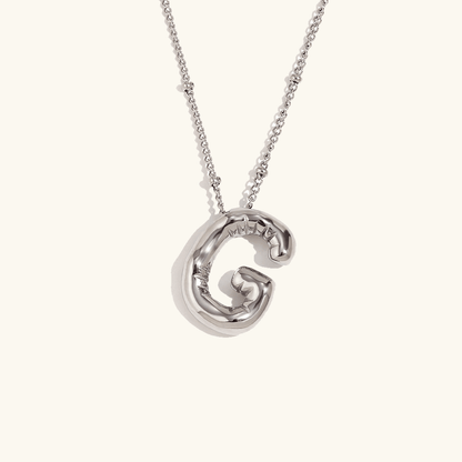Balloon Initial Pendant Necklace - RIYOVA Jewelry