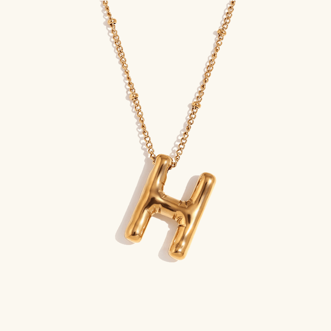 Balloon Initial Pendant Necklace - RIYOVA Jewelry