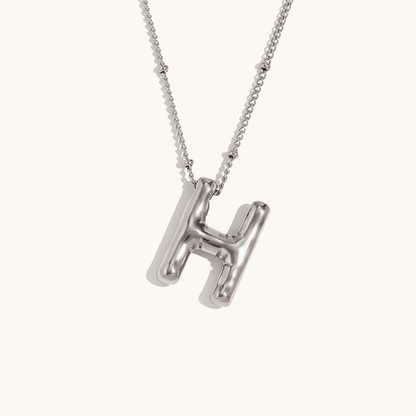 Balloon Initial Pendant Necklace - RIYOVA Jewelry