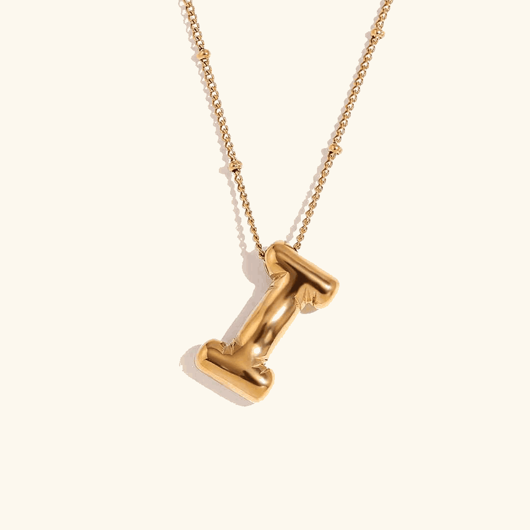 Balloon Initial Pendant Necklace - RIYOVA Jewelry
