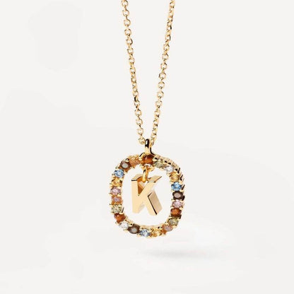 Aria Initial Necklace - RIYOVA Jewelry