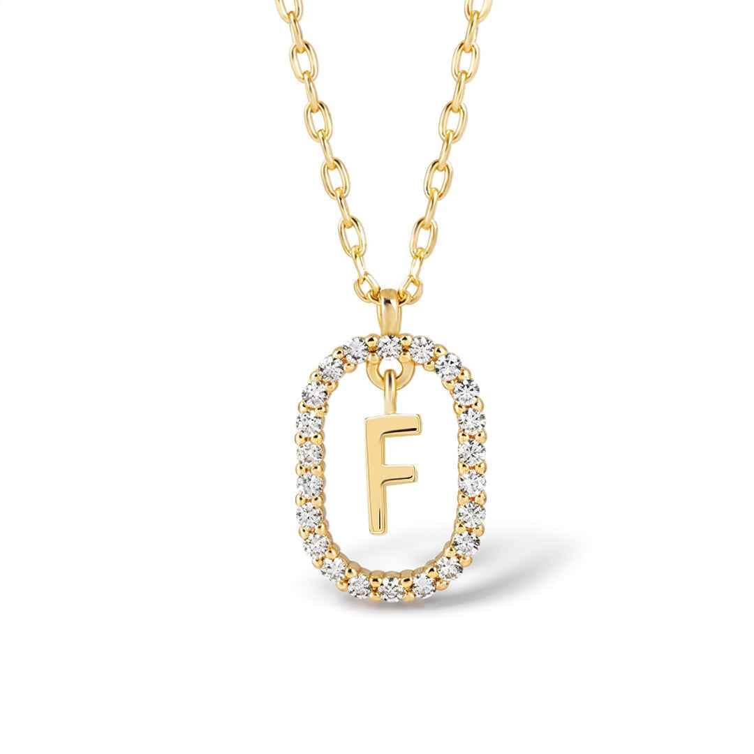 Elena Radiant Initial Necklace - RIYOVA Jewelry