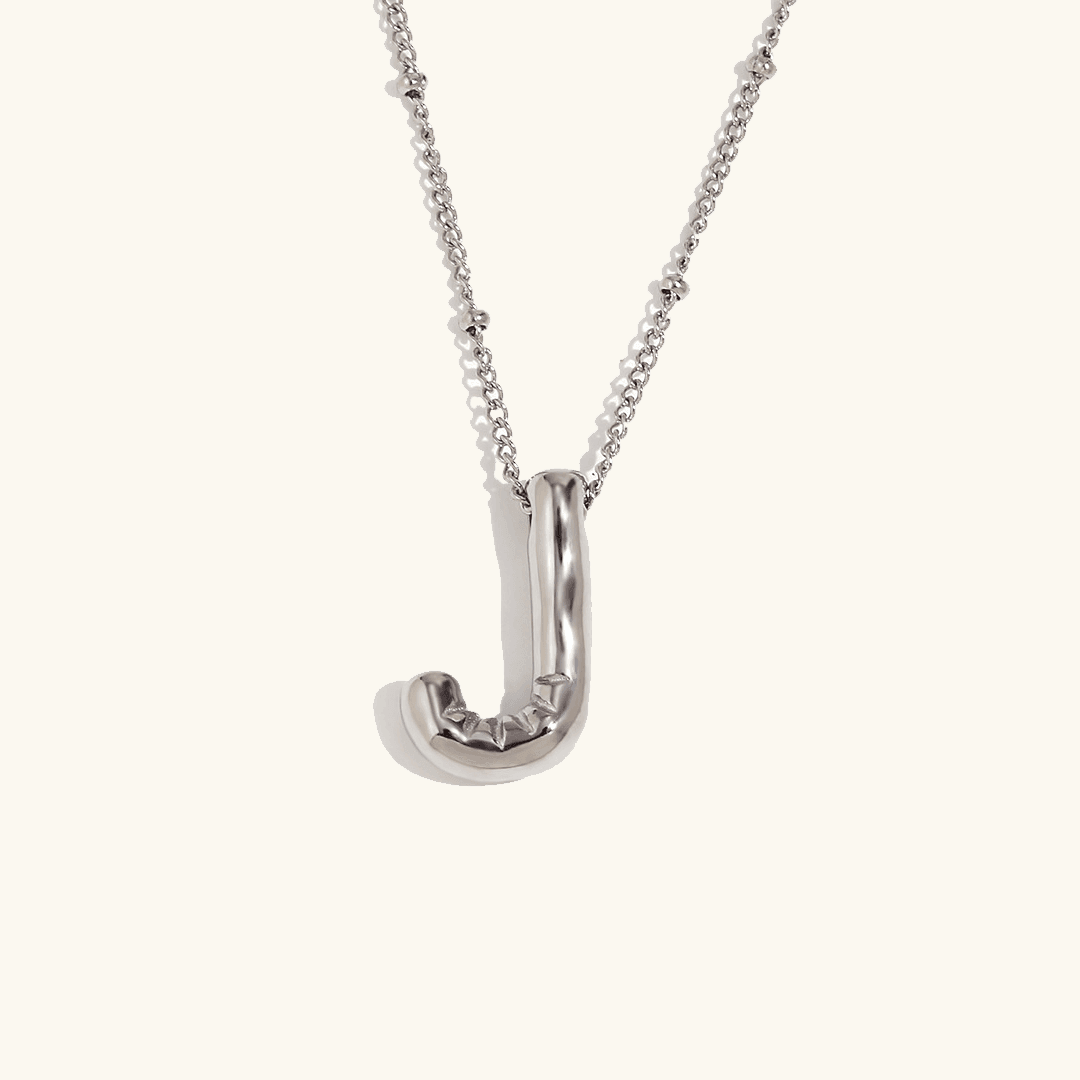 Balloon Initial Pendant Necklace - RIYOVA Jewelry
