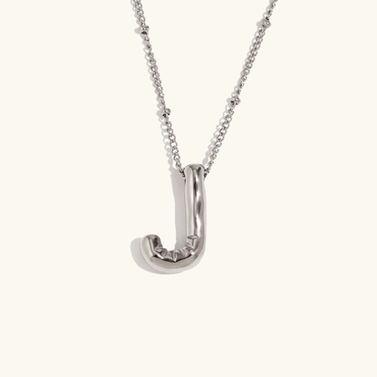 Balloon Initial Pendant Necklace - RIYOVA Jewelry