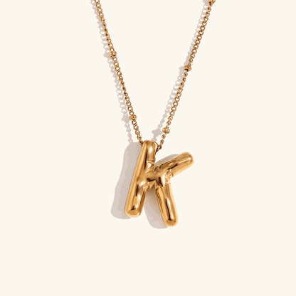 Balloon Initial Pendant Necklace - RIYOVA Jewelry