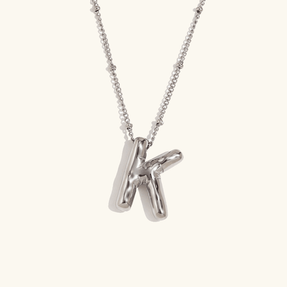 Balloon Initial Pendant Necklace - RIYOVA Jewelry