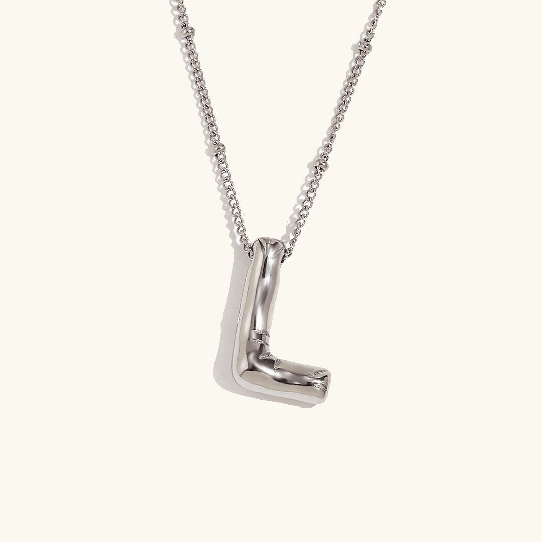 Balloon Initial Pendant Necklace - RIYOVA Jewelry