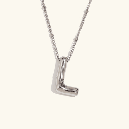 Balloon Initial Pendant Necklace - RIYOVA Jewelry