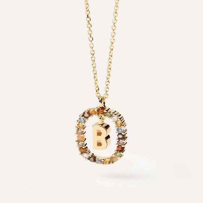 Aria Initial Necklace - RIYOVA Jewelry