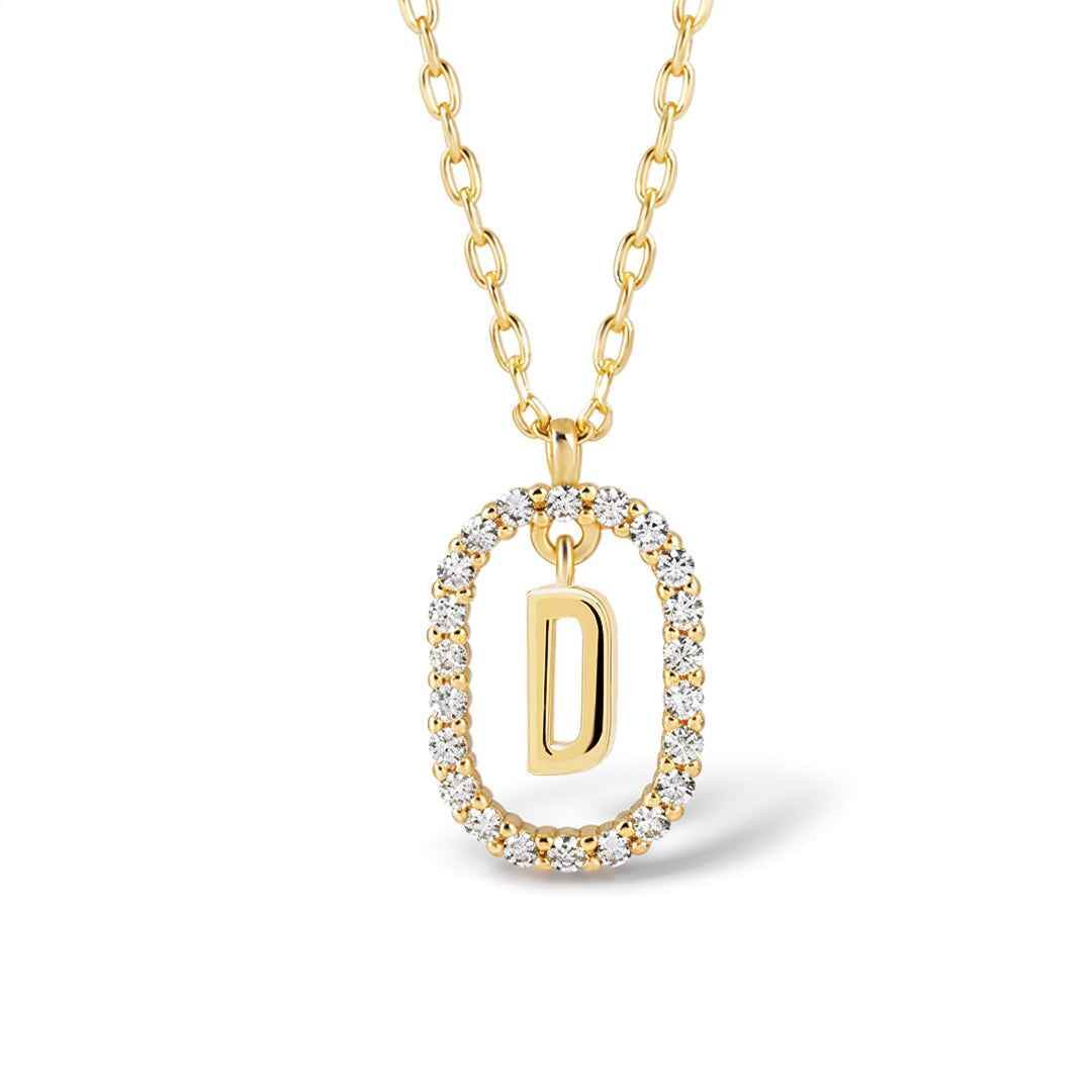 Elena Radiant Initial Necklace - RIYOVA Jewelry
