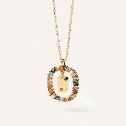 Aria Initial Necklace - RIYOVA Jewelry