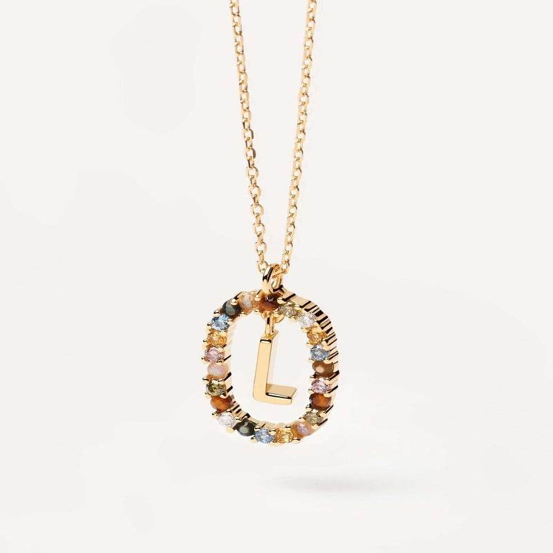 Aria Initial Necklace - RIYOVA Jewelry