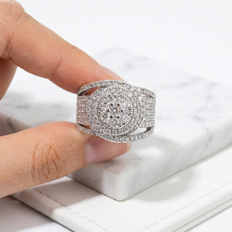 Lovina Iced Out Band Ring RIYOVA