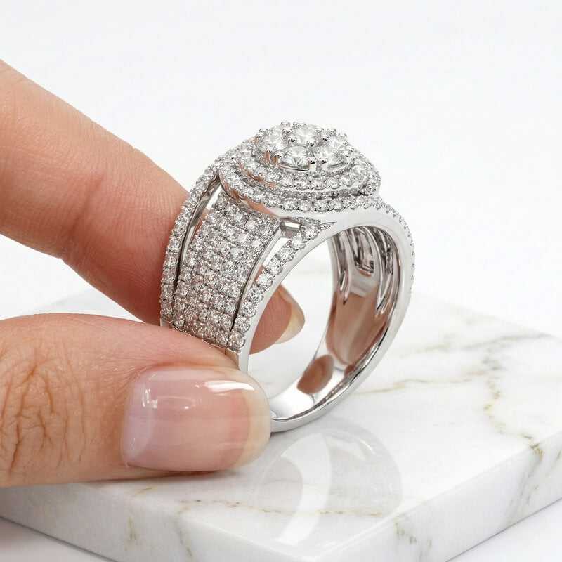 Lovina Iced Out Band Ring RIYOVA