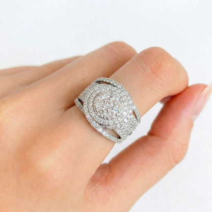 Lovina Iced Out Band Ring RIYOVA