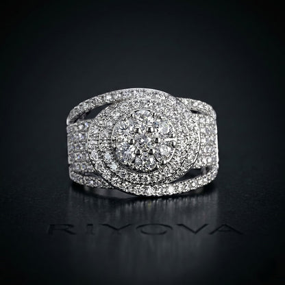 Lovina Iced Out Band Ring RIYOVA