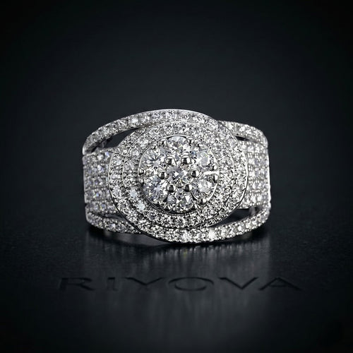 Lovina Iced Out Band Ring RIYOVA
