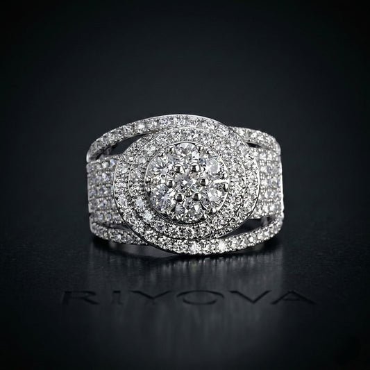 Lovina Iced Out Band Ring RIYOVA