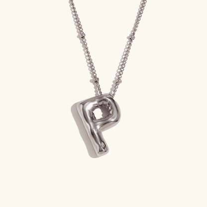 Balloon Initial Pendant Necklace - RIYOVA Jewelry