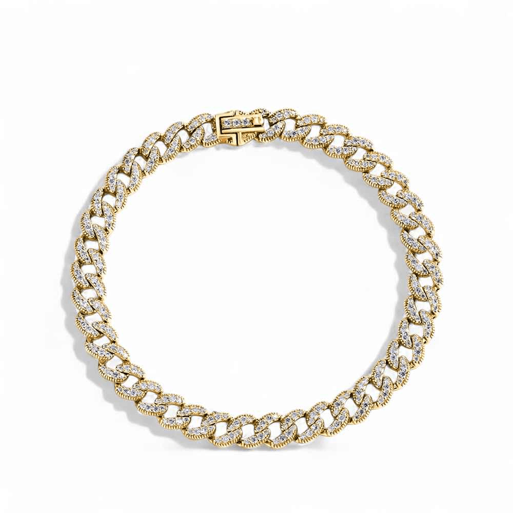 Monika Moissanite Cuba Bracelet - RIYOVA Jewelry