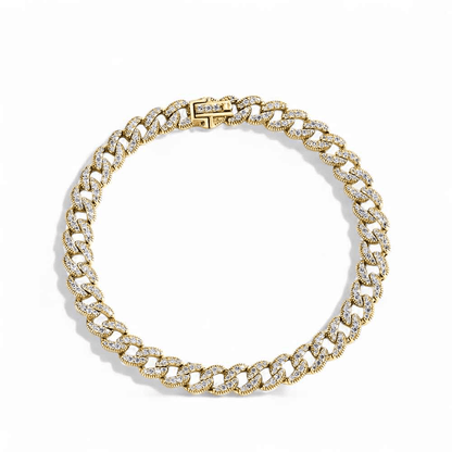 Monika Moissanite Cuba Bracelet - RIYOVA Jewelry