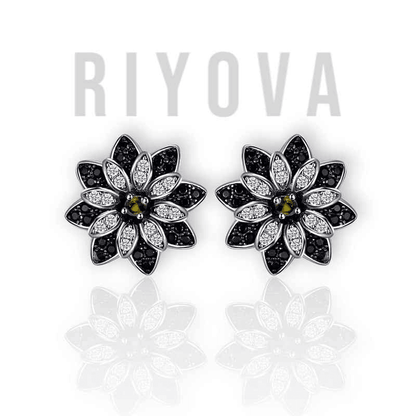 Smoky Blossom Earrings - RIYOVA Jewelry