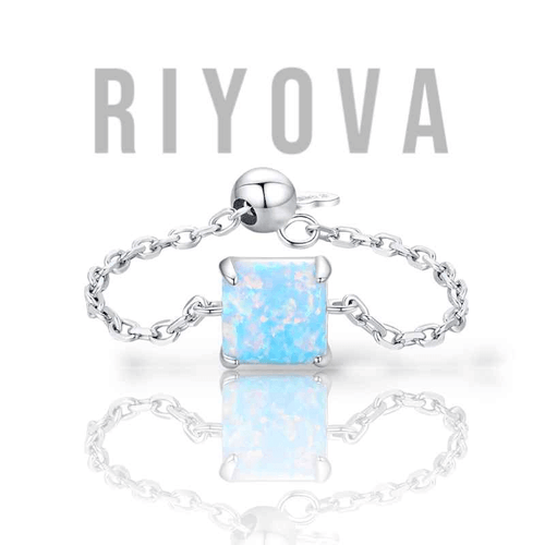 Nova Opal Chain Ring - RIYOVA Jewelry