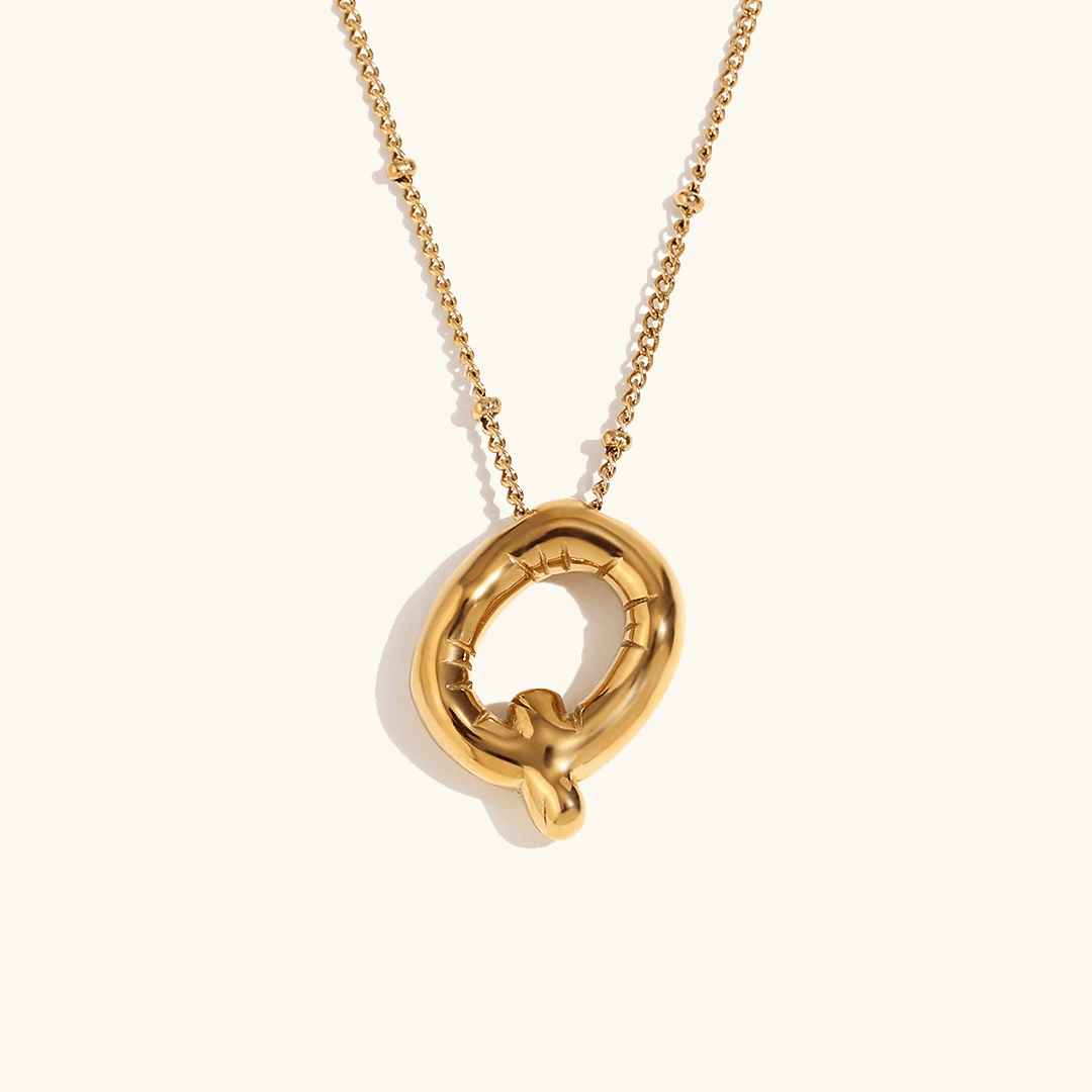 Balloon Initial Pendant Necklace - RIYOVA Jewelry