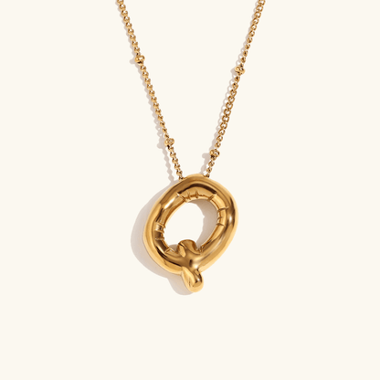 Balloon Initial Pendant Necklace - RIYOVA Jewelry