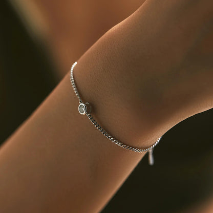 RIYOVA® Moissanite Bezel Bracelet RIYOVA