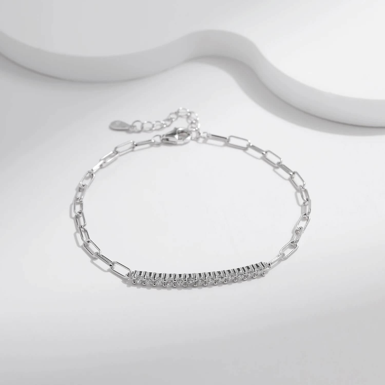 RIYOVA® Moissanite Chain Bracelet RIYOVA