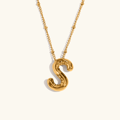 Balloon Initial Pendant Necklace - RIYOVA Jewelry