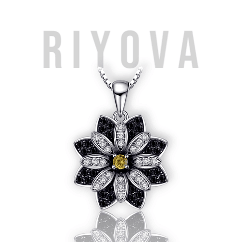 Smoky Blossom Pendant - RIYOVA Jewelry