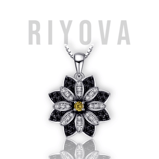 Smoky Blossom Pendant - RIYOVA Jewelry