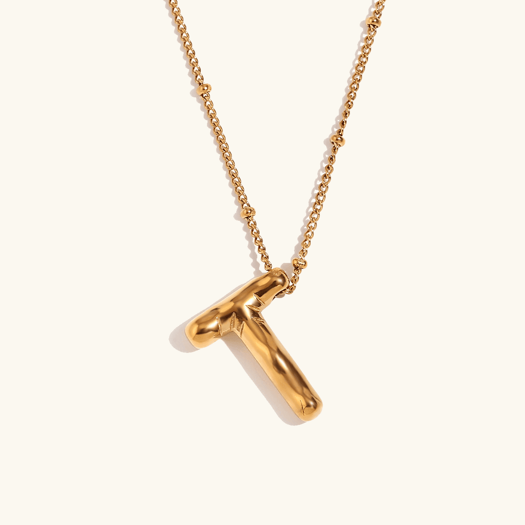 Balloon Initial Pendant Necklace - RIYOVA Jewelry