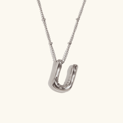 Balloon Initial Pendant Necklace - RIYOVA Jewelry