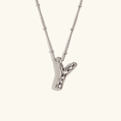 Balloon Initial Pendant Necklace - RIYOVA Jewelry