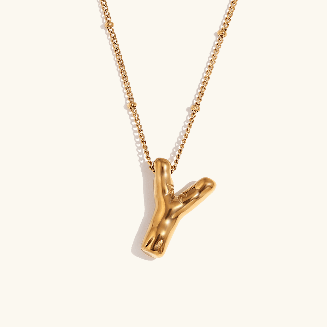 Balloon Initial Pendant Necklace - RIYOVA Jewelry