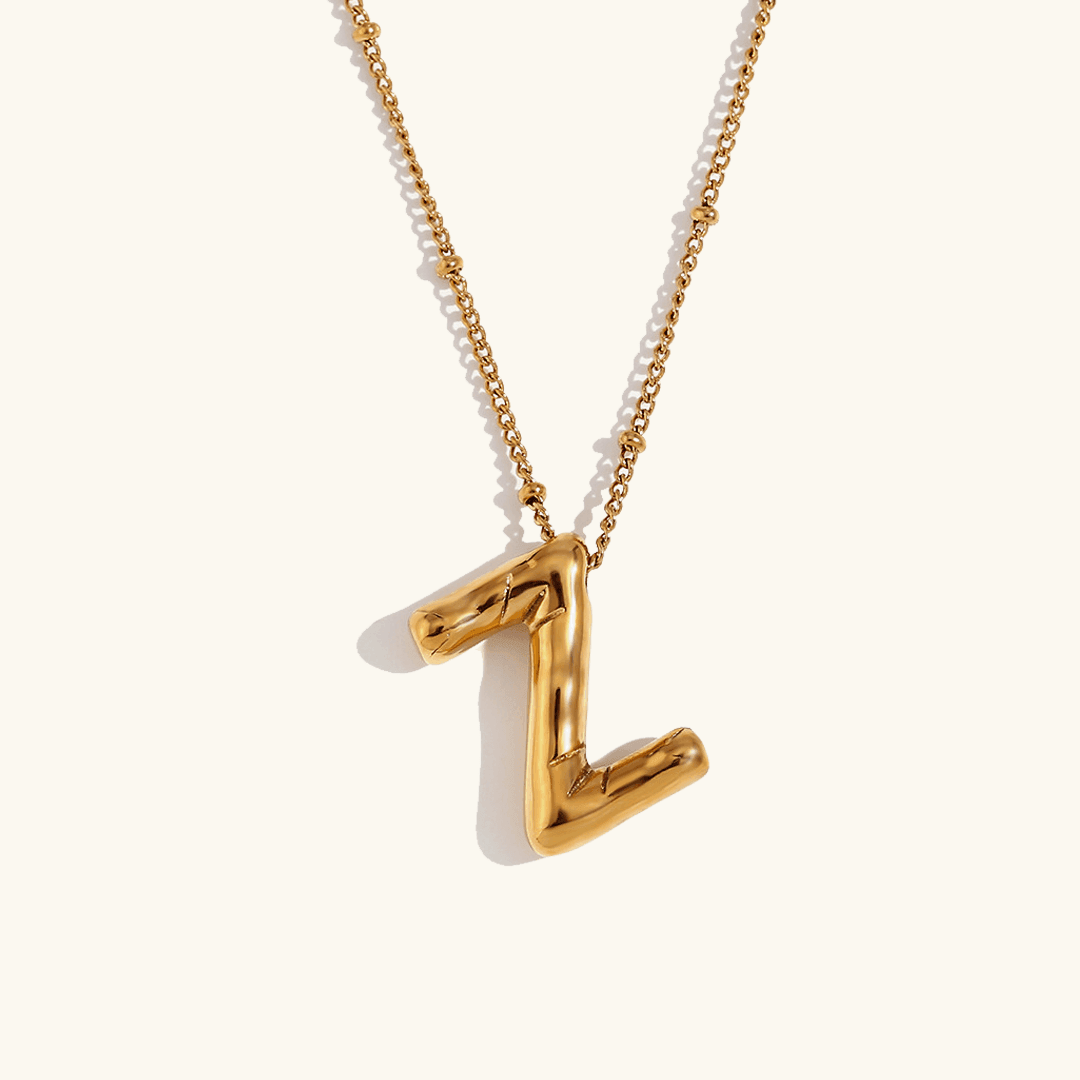Balloon Initial Pendant Necklace - RIYOVA Jewelry