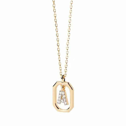 Roman Initial Pendant Necklace - RIYOVA Jewelry