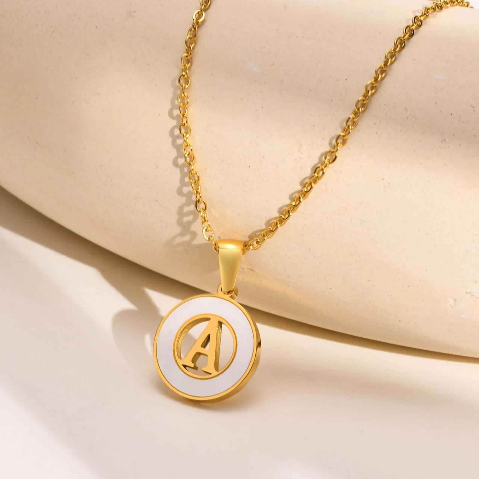 Ash Initial Pendant Necklace - RIYOVA Jewelry
