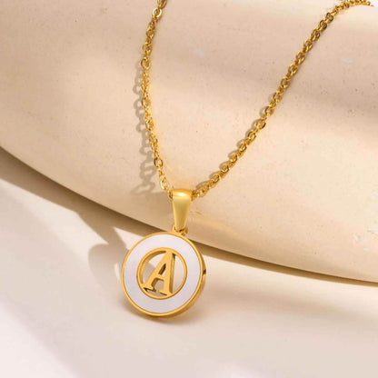 Ash Initial Pendant Necklace - RIYOVA Jewelry