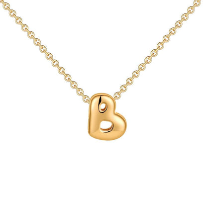 Dainty Mini Bubble Letter Necklace - RIYOVA Jewelry