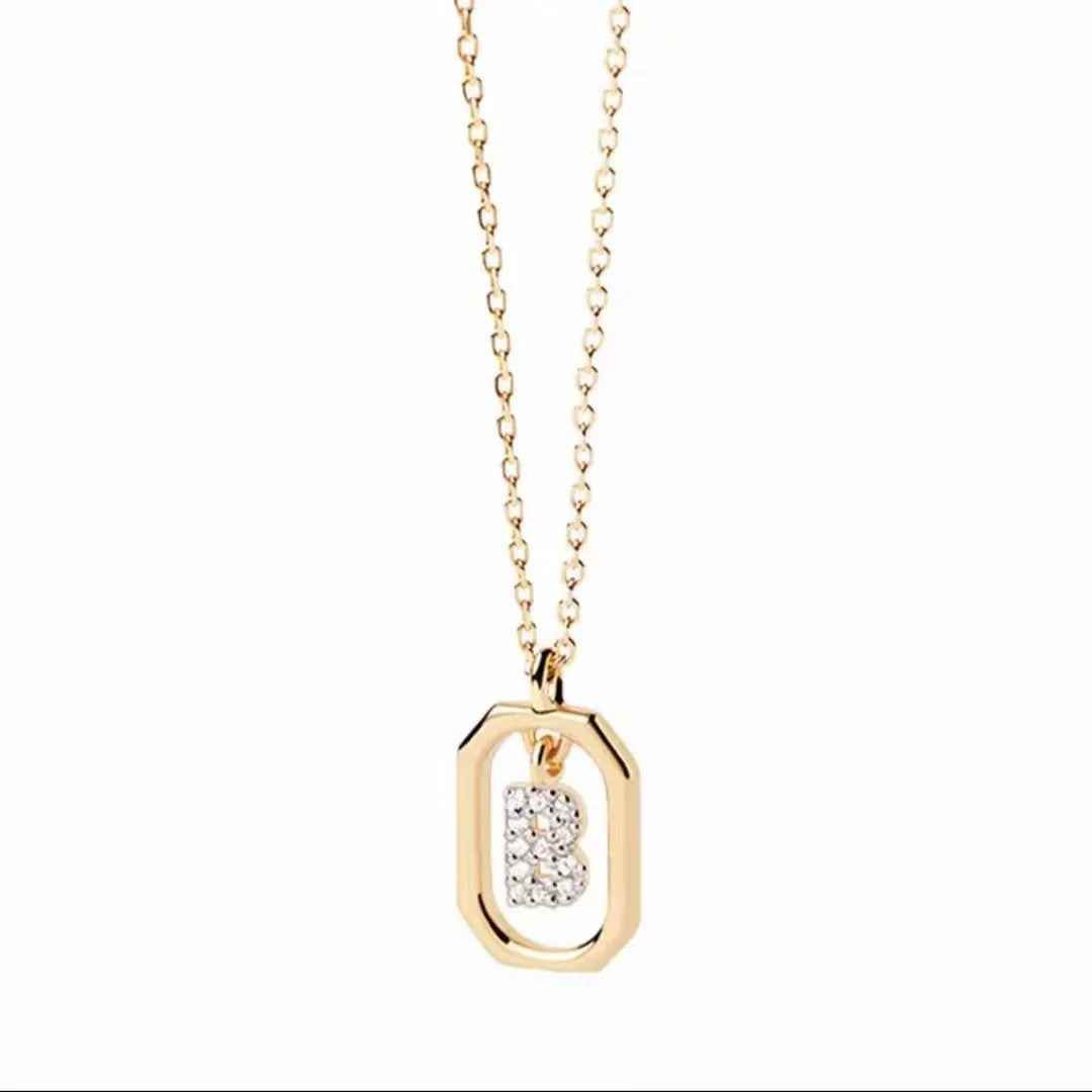 Roman Initial Pendant Necklace - RIYOVA Jewelry