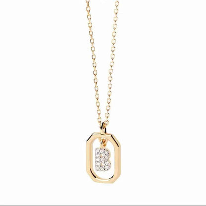 Roman Initial Pendant Necklace - RIYOVA Jewelry