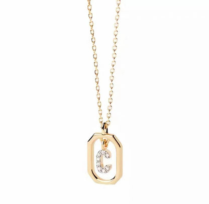 Roman Initial Pendant Necklace - RIYOVA Jewelry