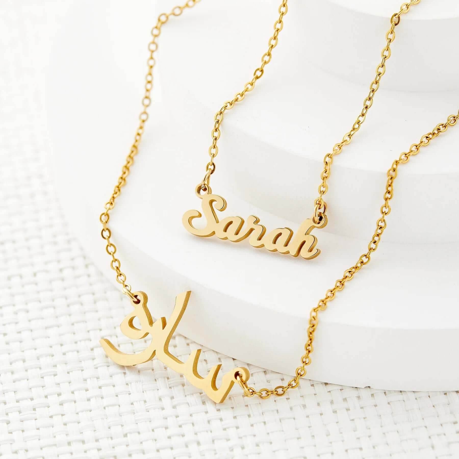 RIYOVA Custom Name Necklace in Any Language - RIYOVA Jewelry